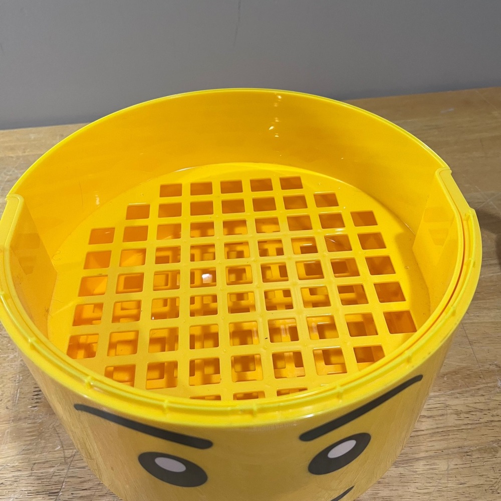 LEGO Minifigure Head Sort and Store Yellow Storage Bucket Sorter Case Vtg Style - Picture 5 of 7